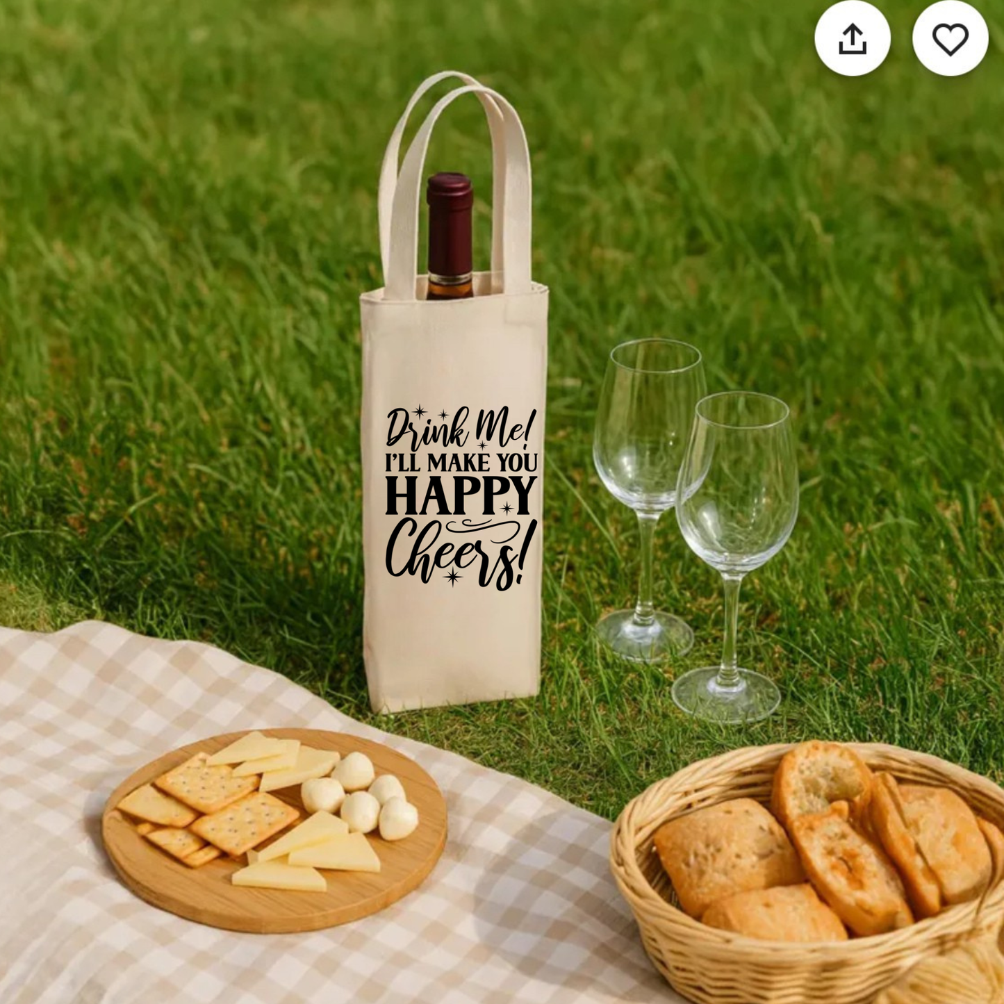 Wine Tote Drink me I’ll make you happy