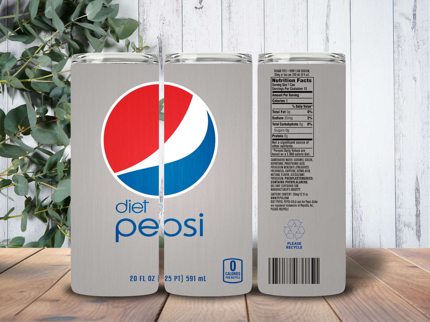 Tumbler 20oz Diet Pepsi