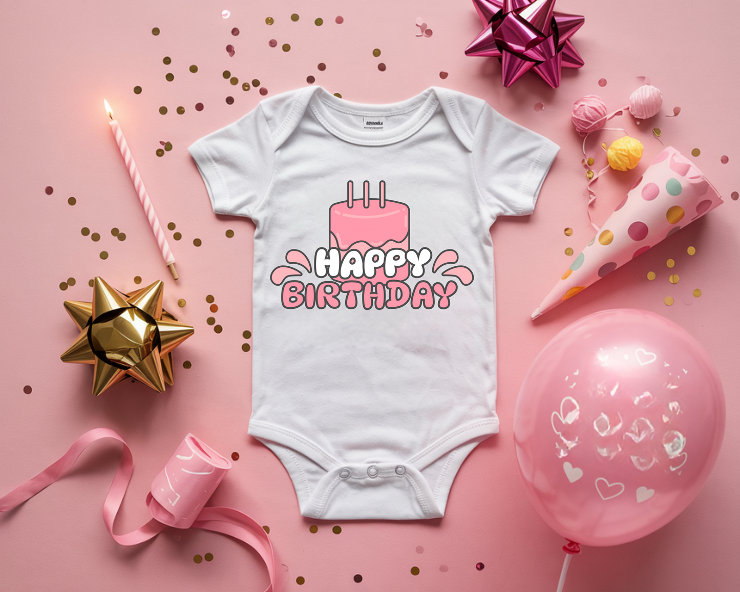 Onesie Happy Birthday Customize Options Available