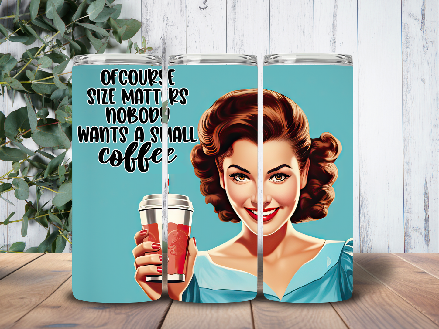 Tumbler 20oz Retro Housewife Size Matters