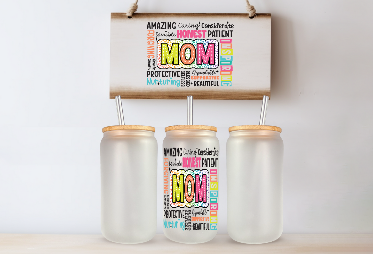 Glass Cup with Bamboo Lid