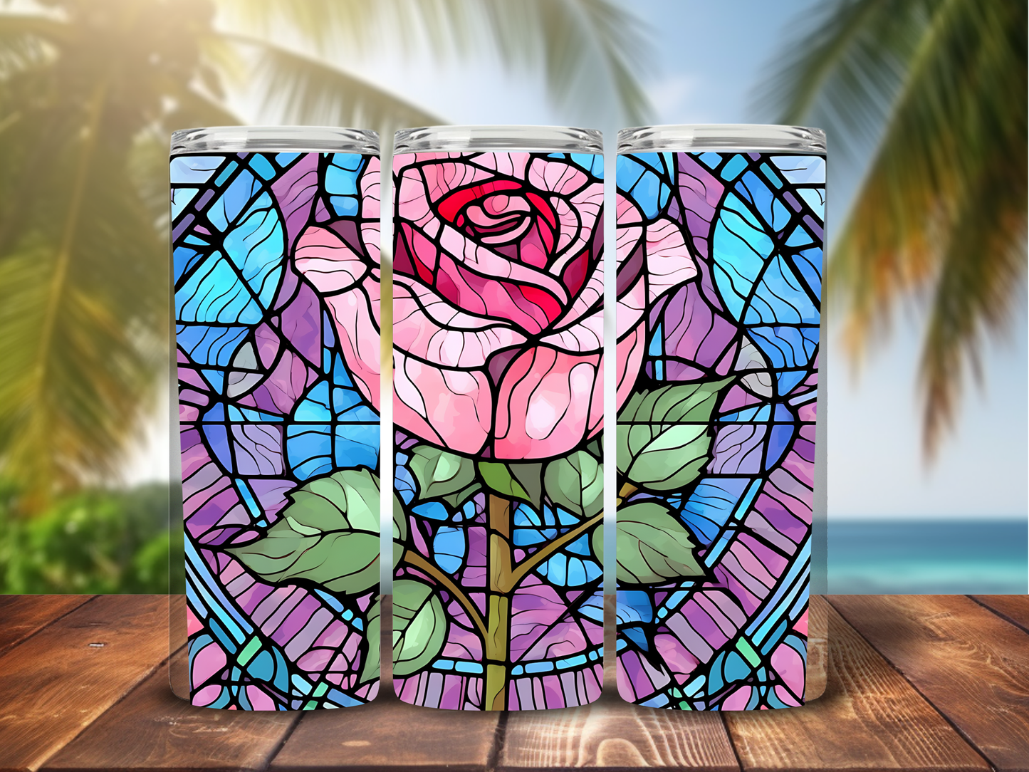 Tumbler Stained Rose