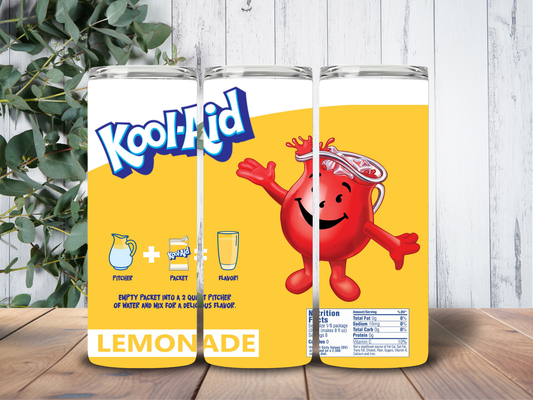 Tumbler 20oz kool-aid lemonade