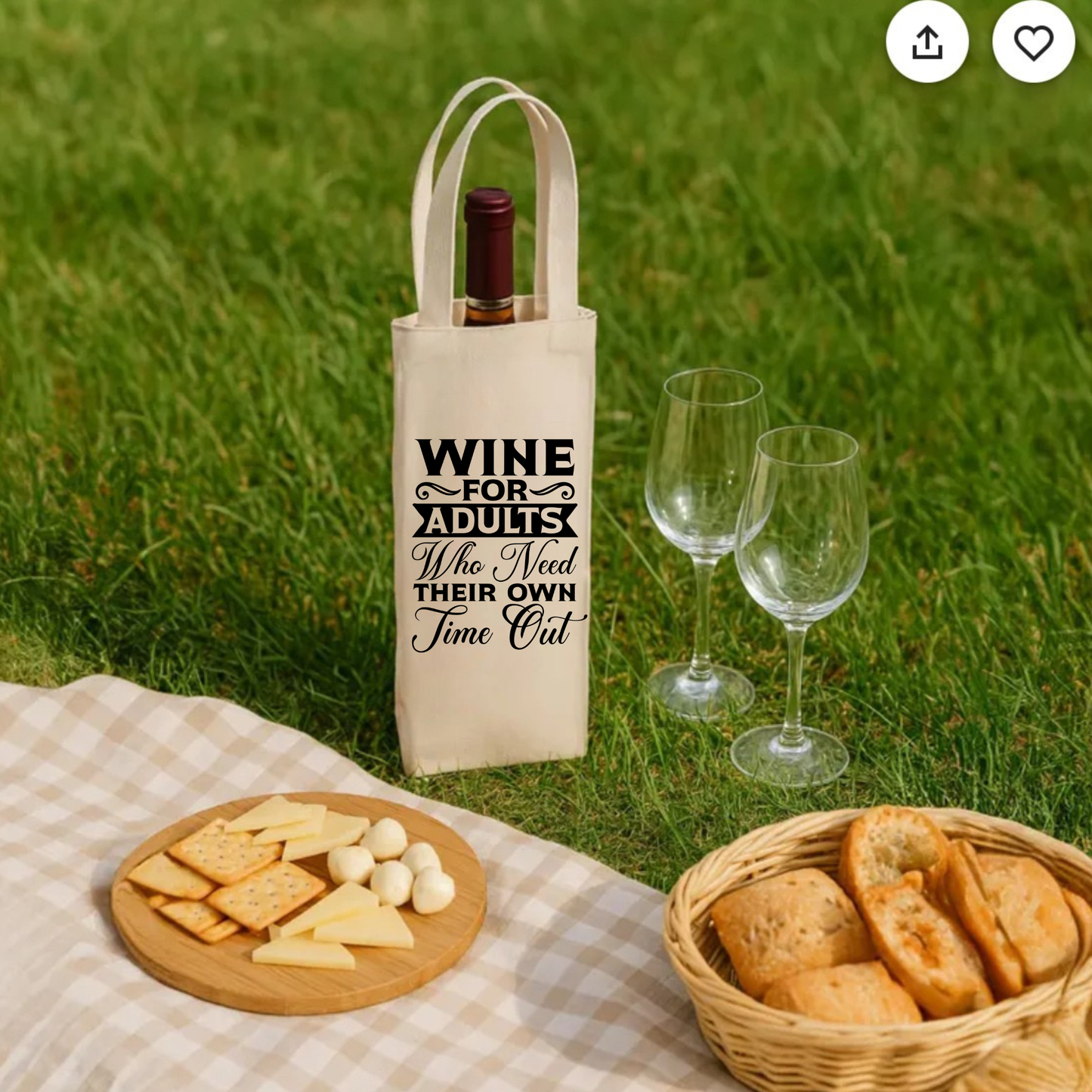 Wine Tote Wine is for Adults