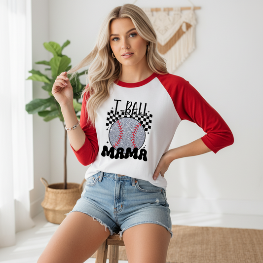 T-Ball Mama 3/4 Sleeve Tee