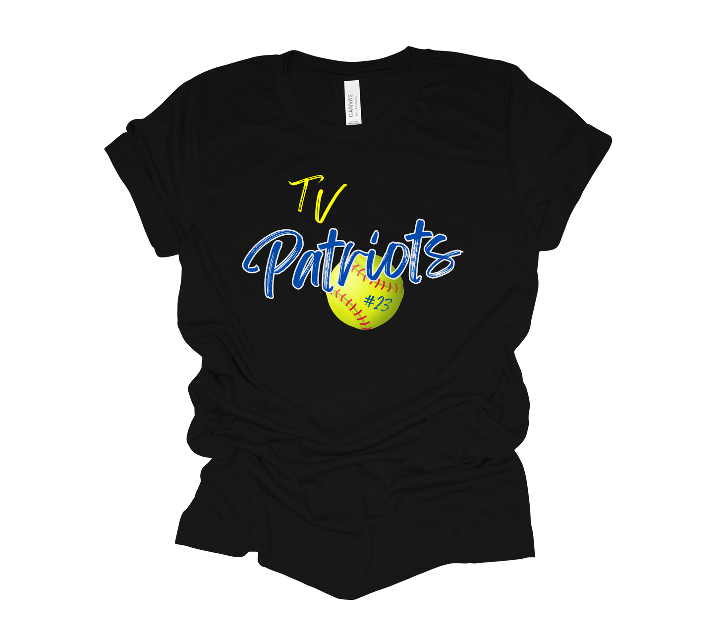 Patriots Softball Tee with or without player number