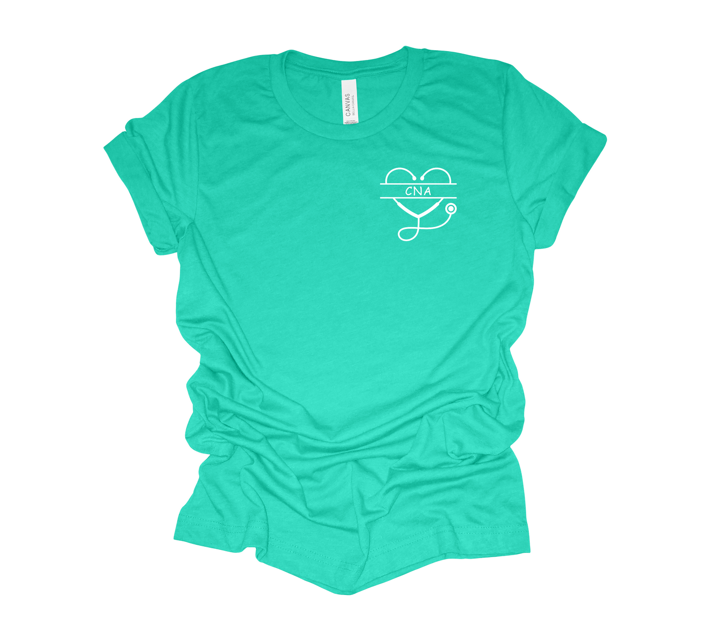 Nurse Custom Stethoscope Heart Tee                          (Customize with your name or title. Just select your color and enter your customization in the options box.)