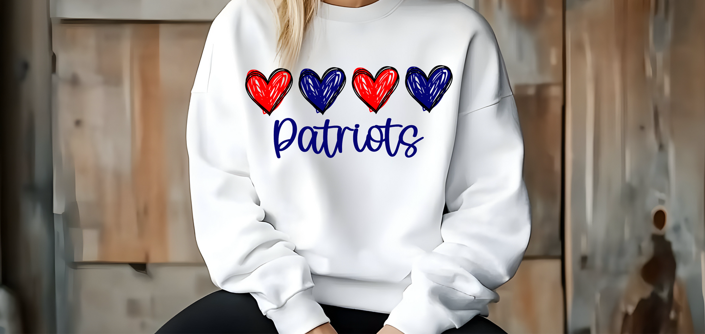 Patriots Hearts Sweatshirt