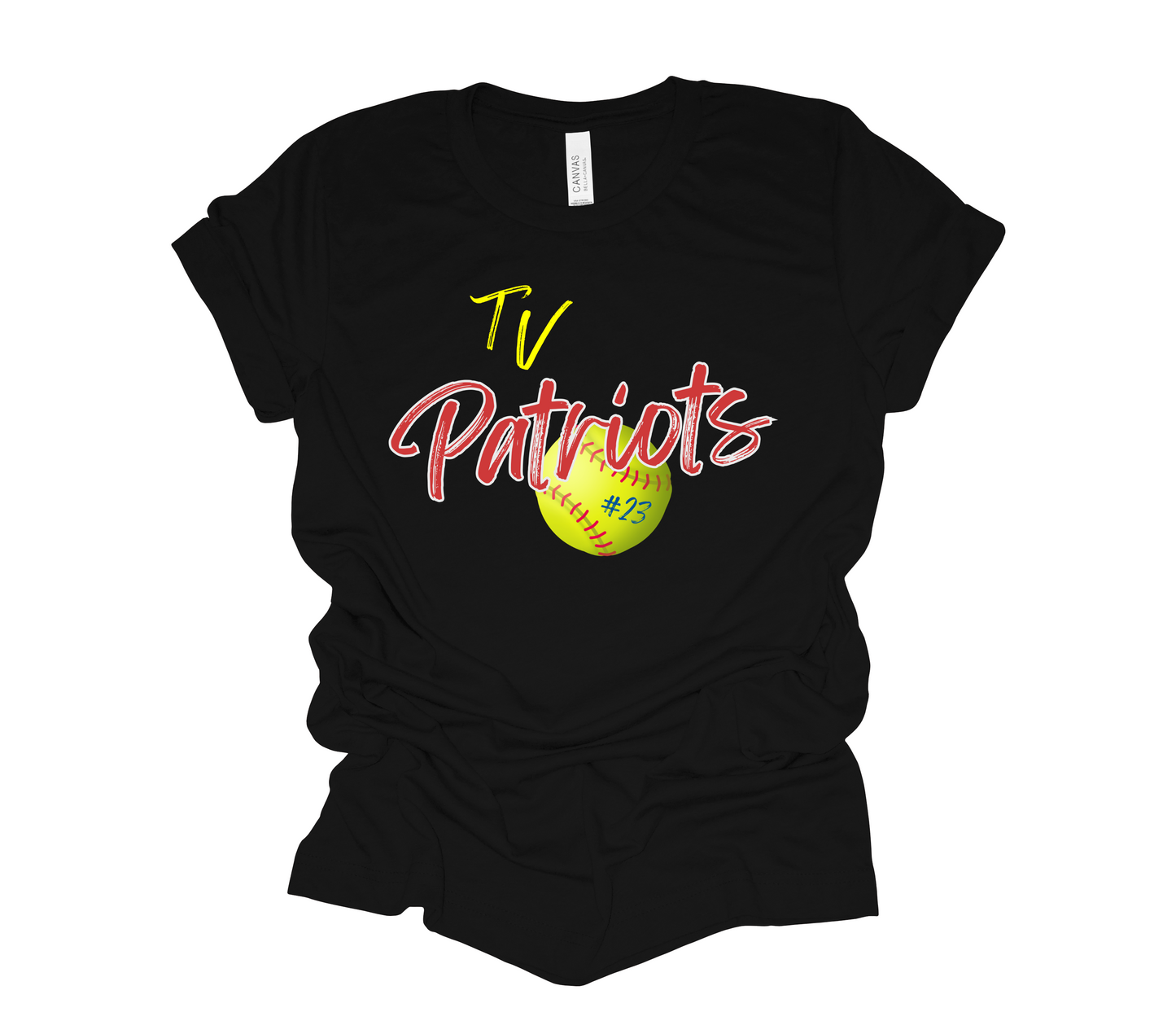Patriots Softball Tee with or without player number
