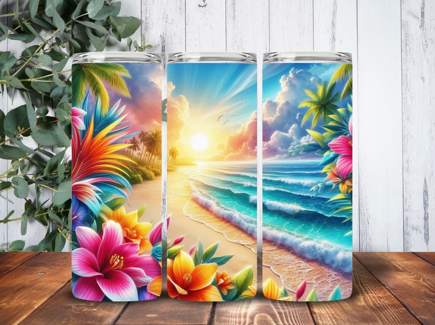 Tumbler 20oz Beach Scene