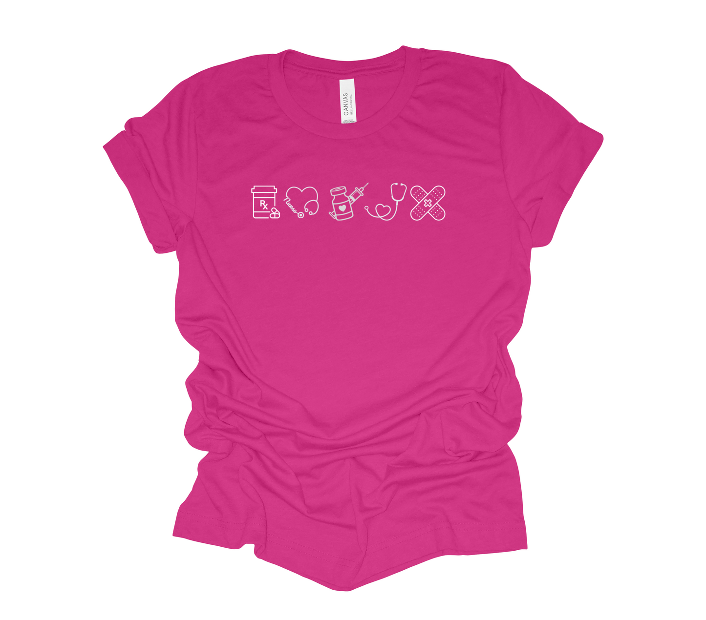 Nurse Multi Icon Design Tee