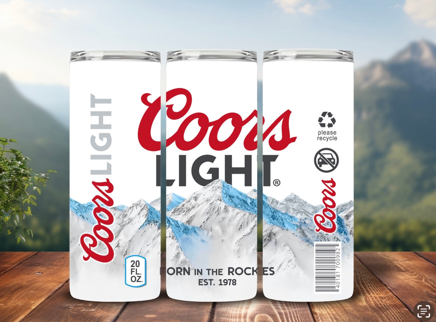 Tumbler 20oz Coors Light
