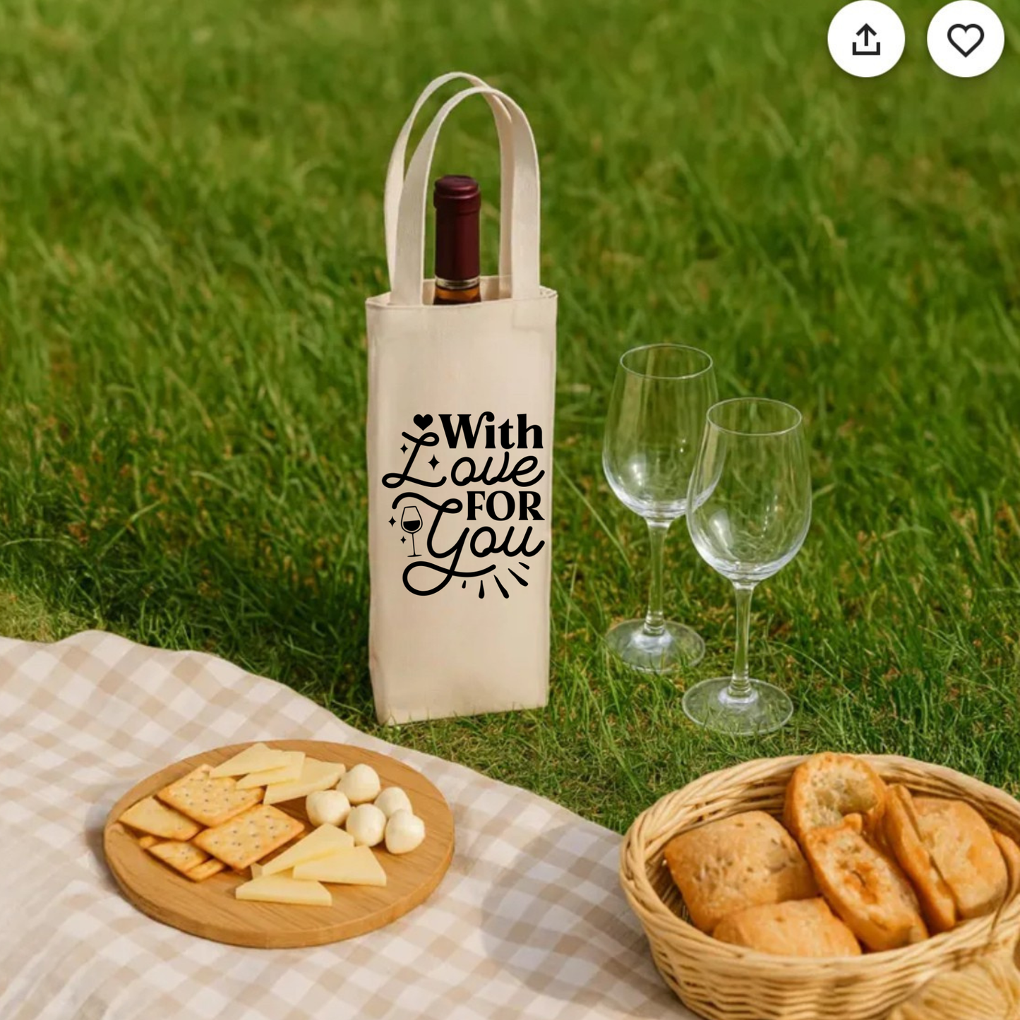 Wine Tote With Love for You