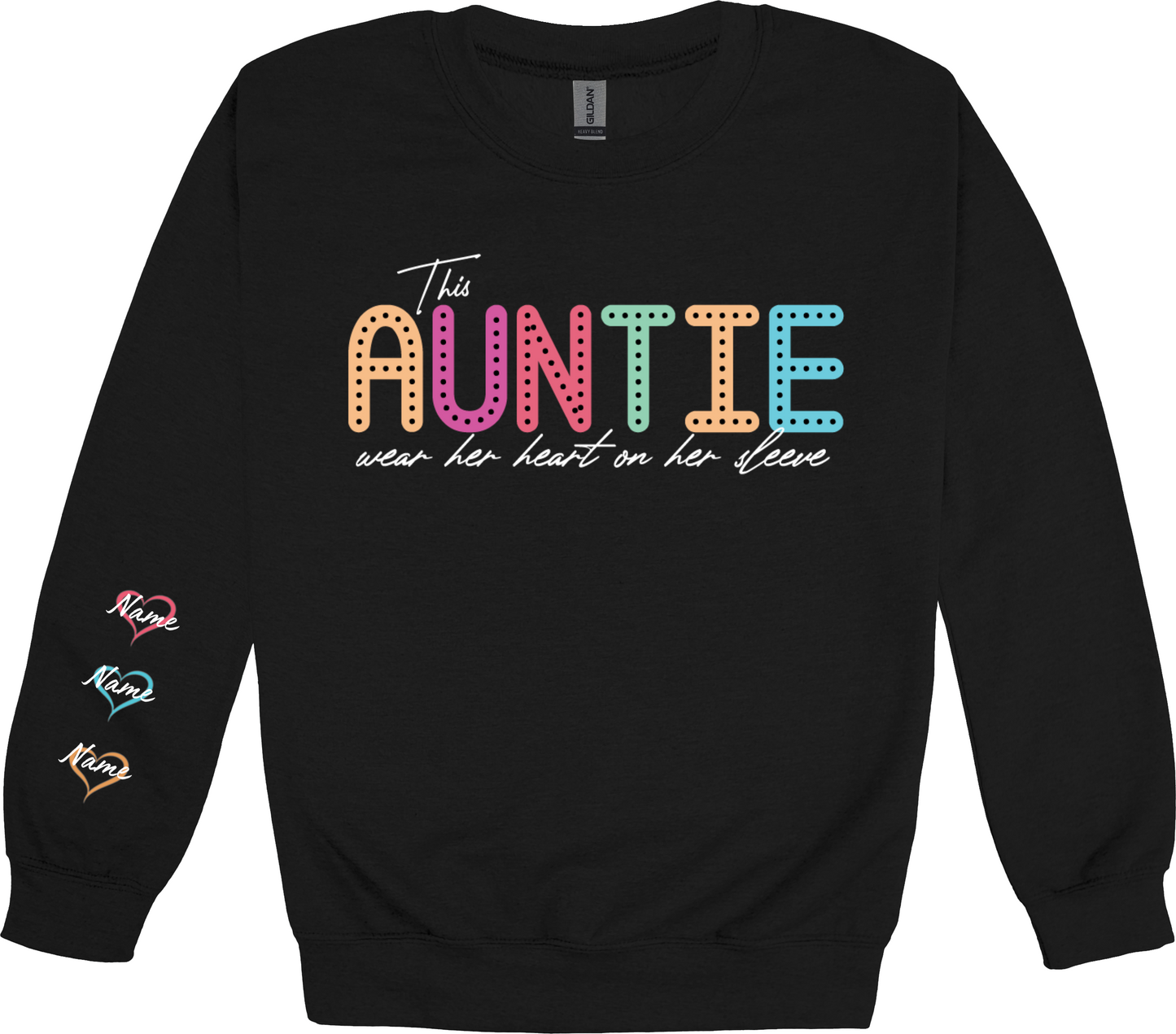 This (Mama) wears her heart on her sleeve sweatshirt        (just enter in custom option box which version you want, GIGI, MIMI, etc…)