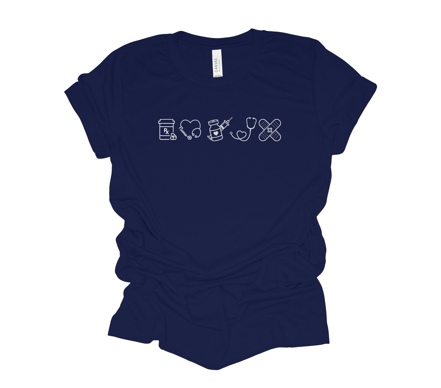 Nurse Multi Icon Design Tee