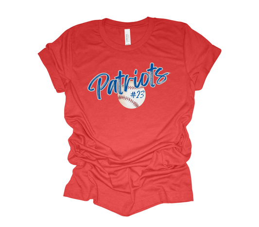 Tv Patriots Baseball Tee (Custom Options Available)