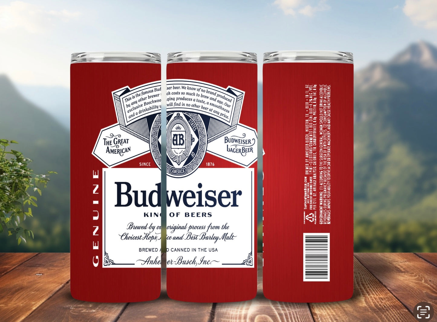 Tumbler 20oz Budweiser Dark
