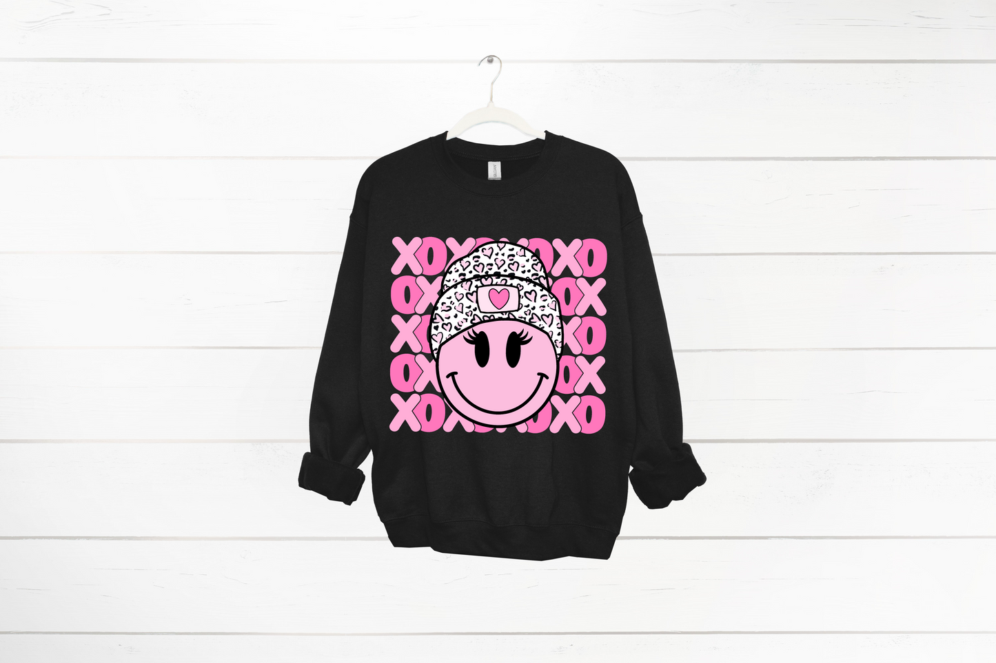 XOXO Valentine’s Day Smiley Retro Sweatshirt