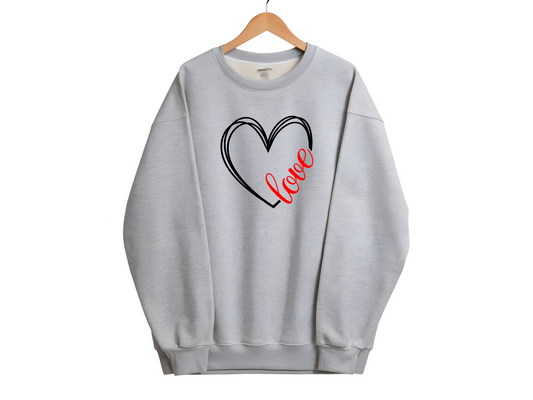 Heart Outline Love Sweatshirt