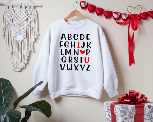 Alphabet I Love You Sweatshirt