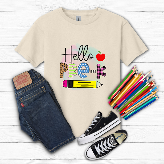 Hello Pre K Tee Youth