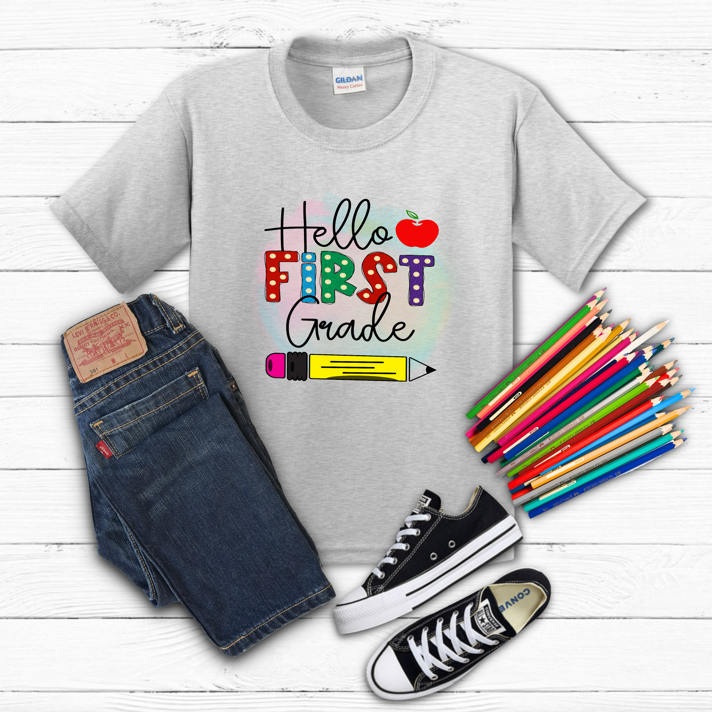 Hello First Grade Tee Youth