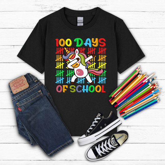 100 Days of School Unicorn Tee