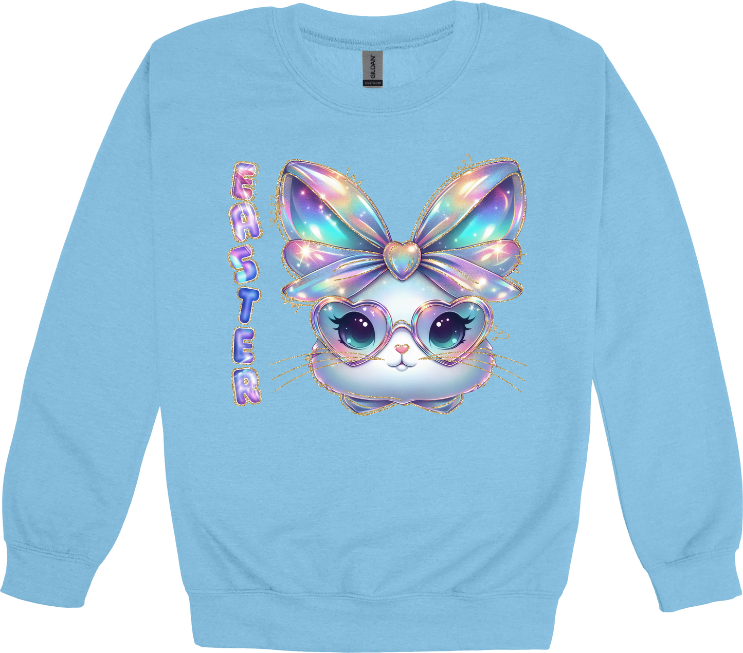 IRIDESCENT EASTER BUNNY SWEATSHIRT