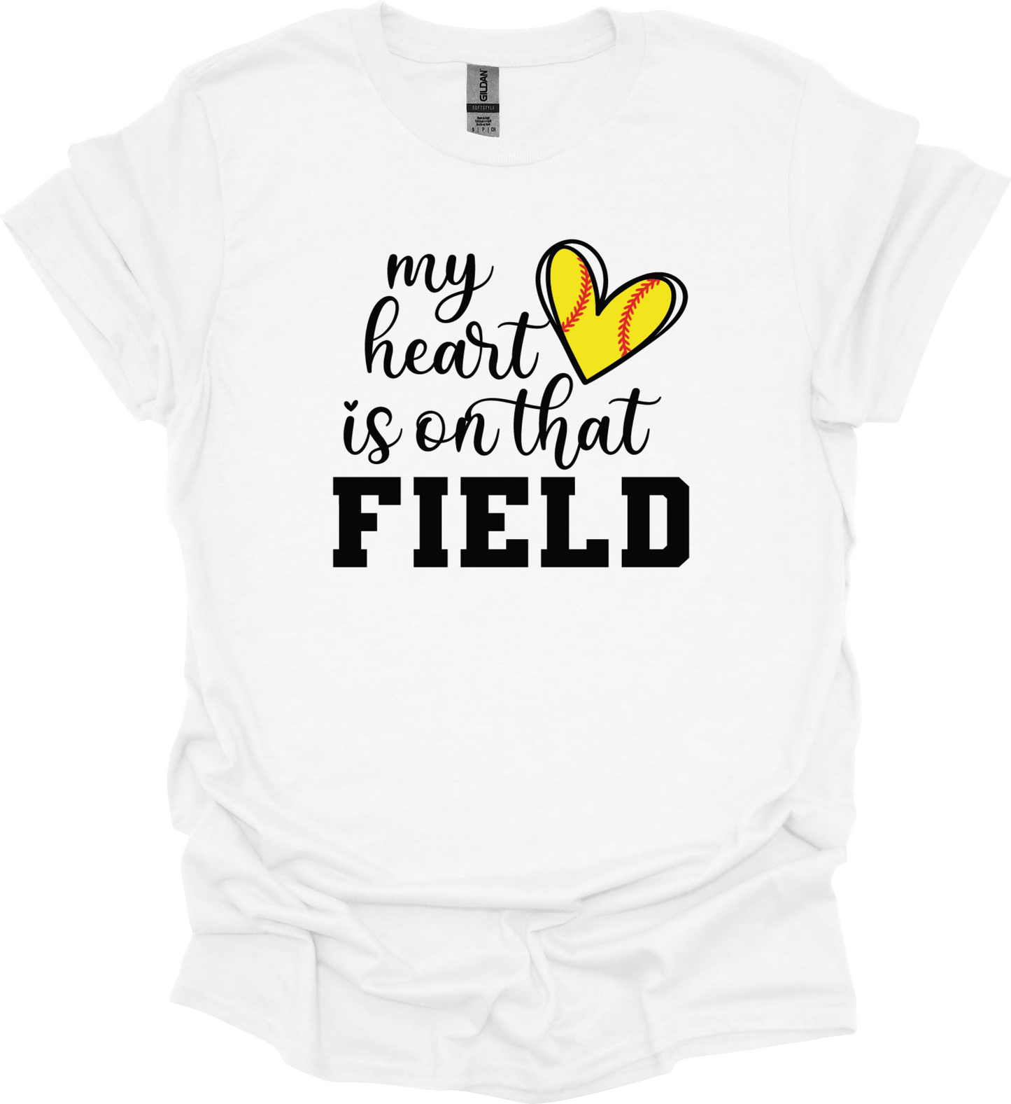 Softball Tee My Heart Is On That Field