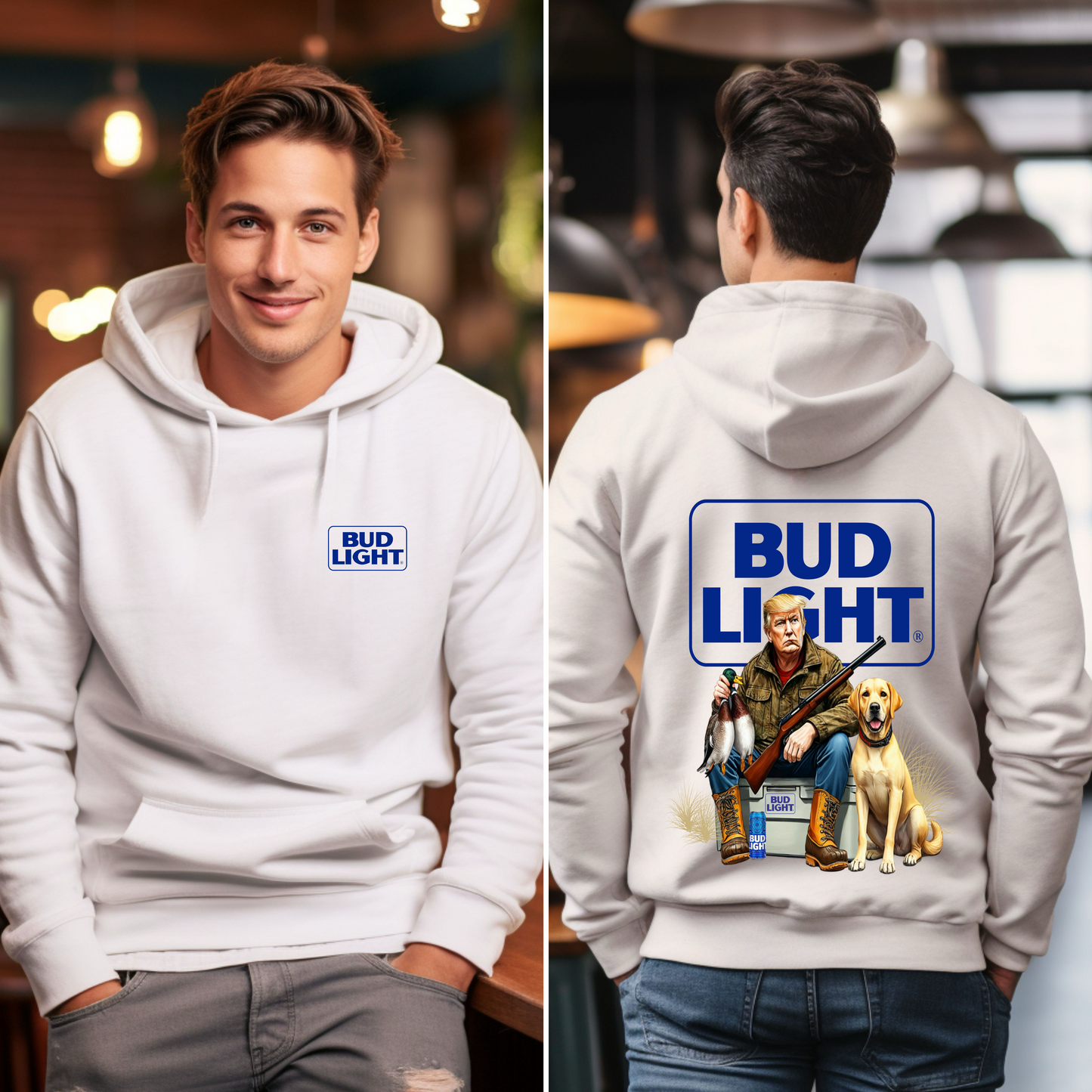 Trump Bud Light Duck Hunter Hoodie