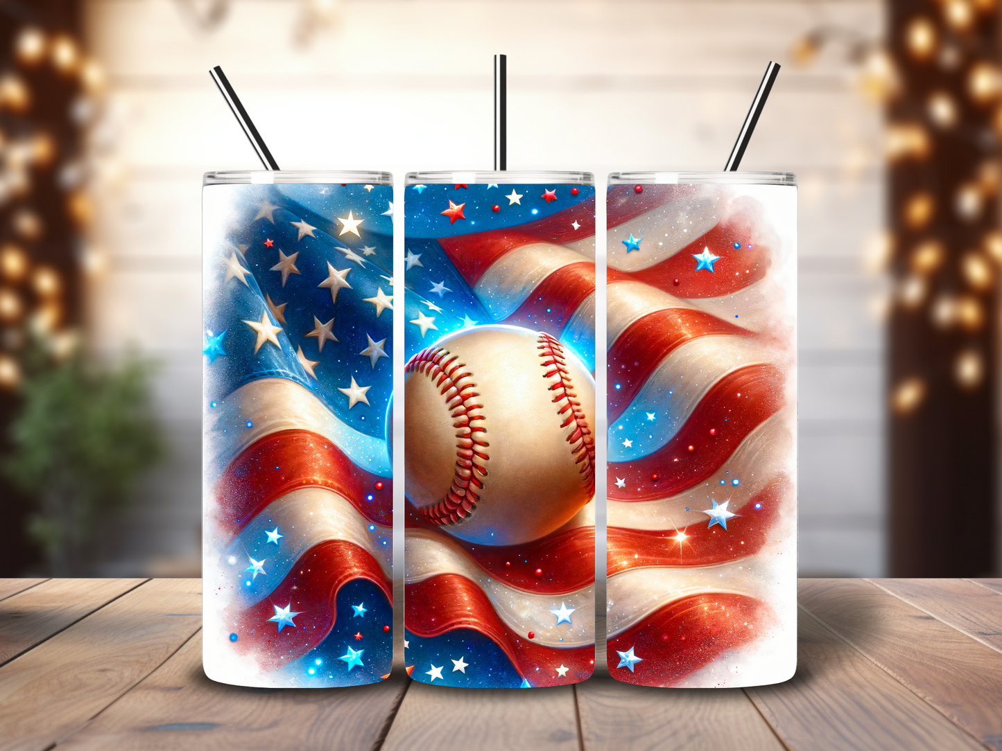 Tumbler 20oz American Baseball