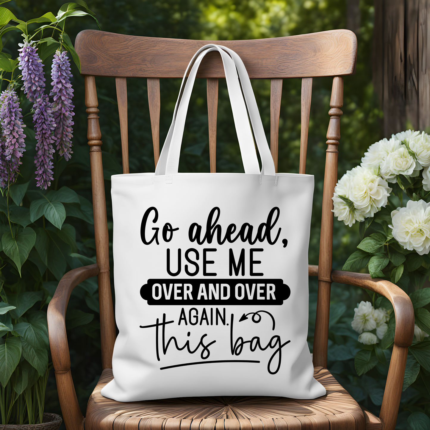 Canvas Tote Bag 14x15in Use me