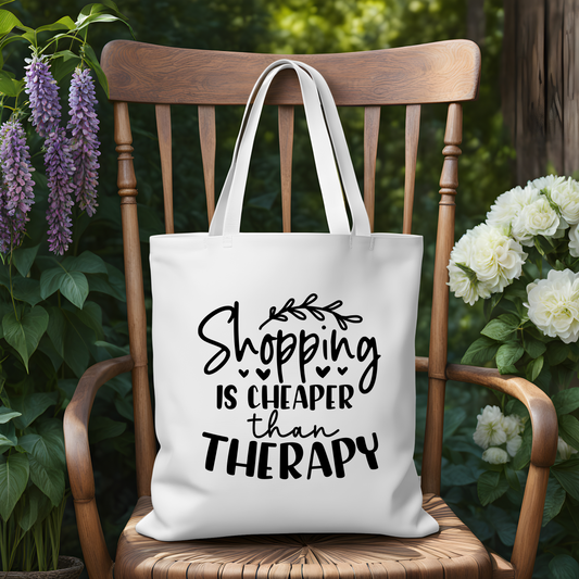 Canvas Tote Bag 14x15in Therapy