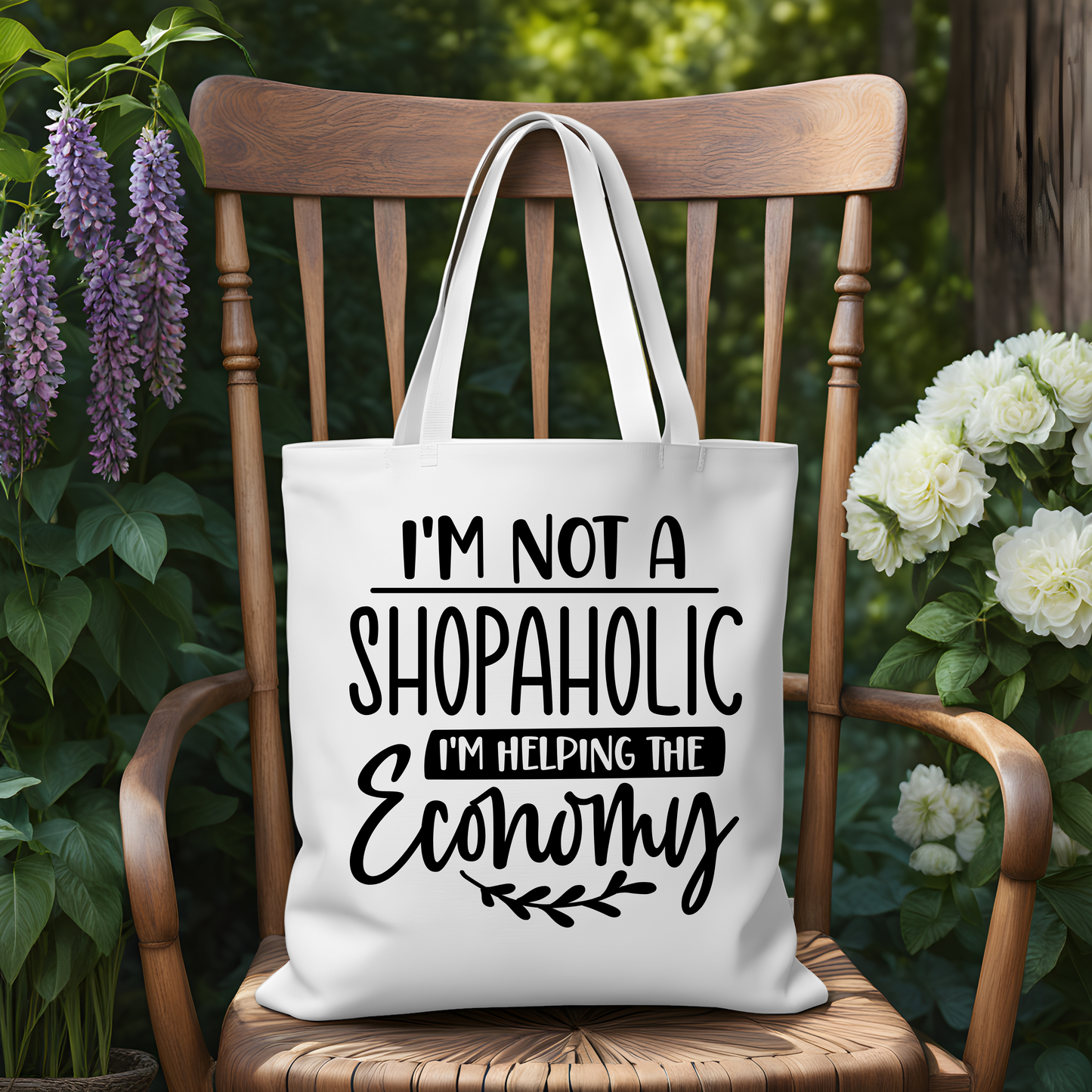 Canvas Tote Bag 14x15in Helping the economy