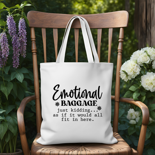 Canvas Tote Bag 14x15in. Emotional Baggage