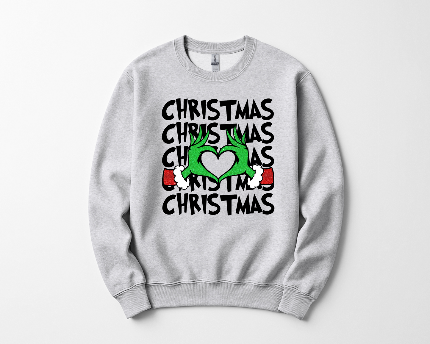 Christmas Stacked Grinch Hands