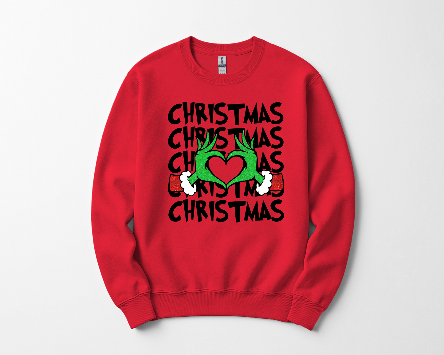 Christmas Stacked Grinch Hands